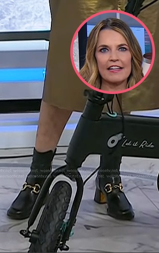 Savannah’s black horsebit ankle boots on Today