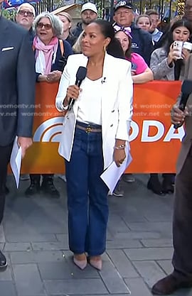 Sheinelle’s white blazer and jeans on Today