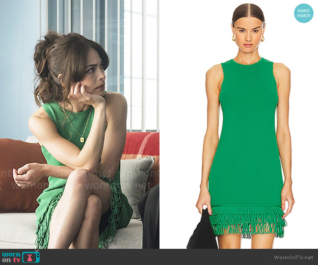 Simon Miller Albers Dress in Gummy Green worn by Cassandra Lee (Kristin Kreuk) on Murder in a Small Town