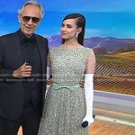 Sofia Carson’s mint green embellished dress on Today