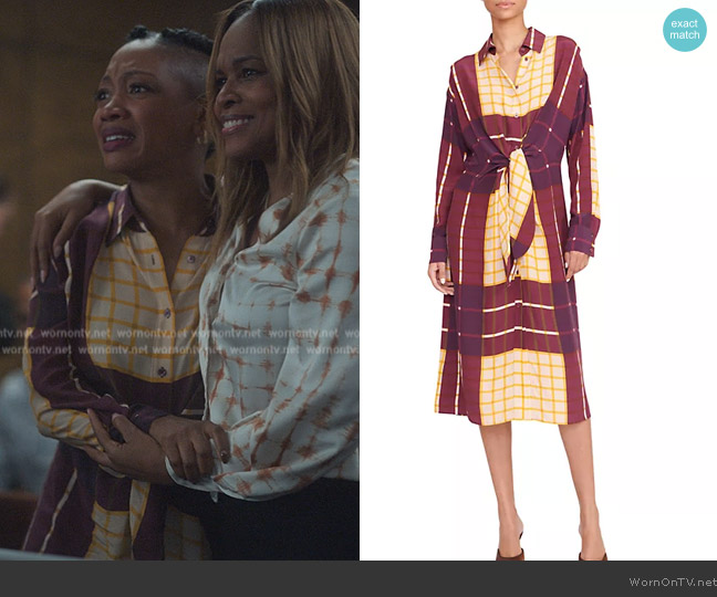 Staud Elsa Button-Front Shirtdress