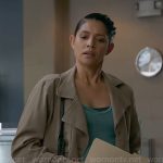 Stella’s trench style jacket on Chicago Fire