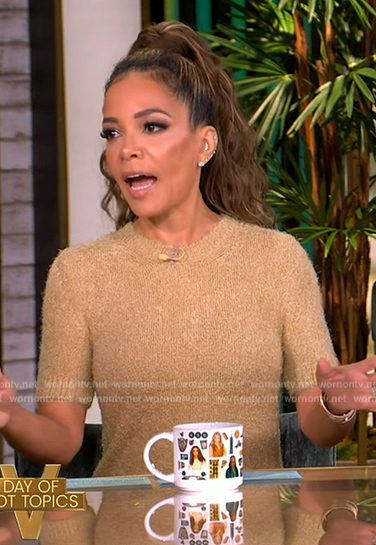 Sunny’s gold knit dress on The View