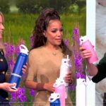 Sunny’s gold knit dress on The View