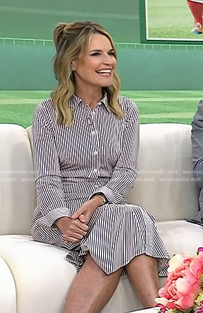Savannah’s striped shirtdress on Today