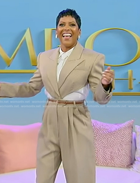 Tamron’s cutout blazer jumpsuit on Tamron Hall Show