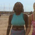 Tara’s pink and turquoise swim skirt on Heartstopper