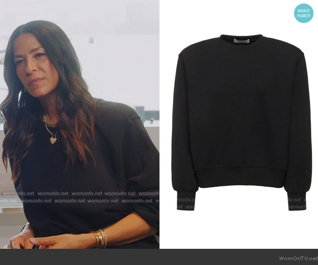 The Frankie Shop Vanessa cotton jersey sweatshirt worn by Rebecca Minkoff on The Real Housewives of New York City