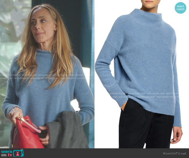 Vince Funnel-Neck Cashmere Sweater worn by Teddy Altman (Kim Raver) on Greys Anatomy