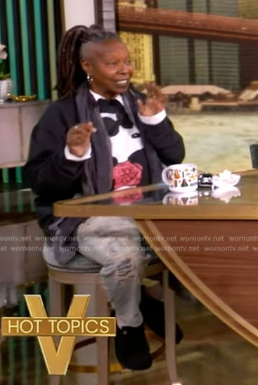 Whoopi’s distressed denim jeans on The View