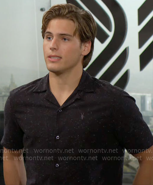 Will’s black speckled button down shirt on The Bold and the Beautiful