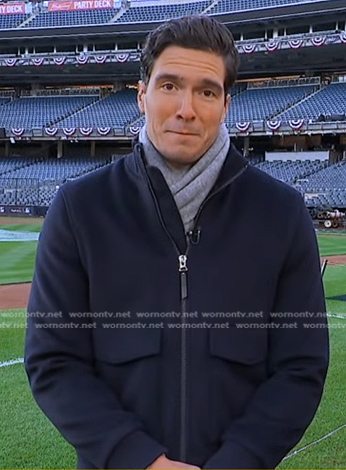 Will Reeve’s navy zip jacket on Good Morning America