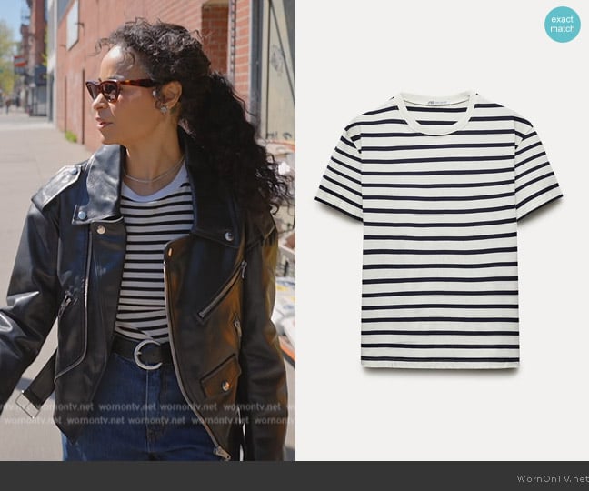 Zara Basic Cotton T-Shirt worn by Sai De Silva on The Real Housewives of New York City