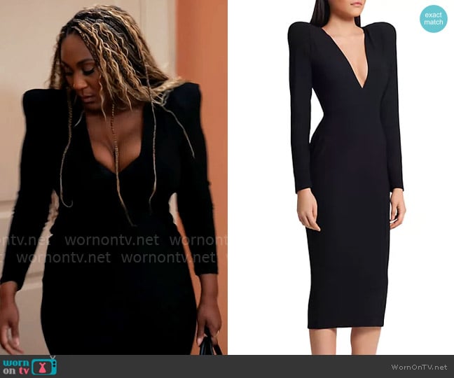 Zhivago Legacy Structured Midi-Dress worn by Daniella King (Mignon) on Tyler Perrys Sistas