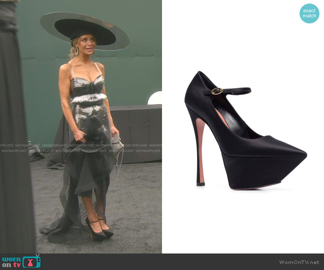 Amina Muaddi Pointed Platform Pumps worn by Dorit Kemsley on The Real Housewives of Beverly Hills