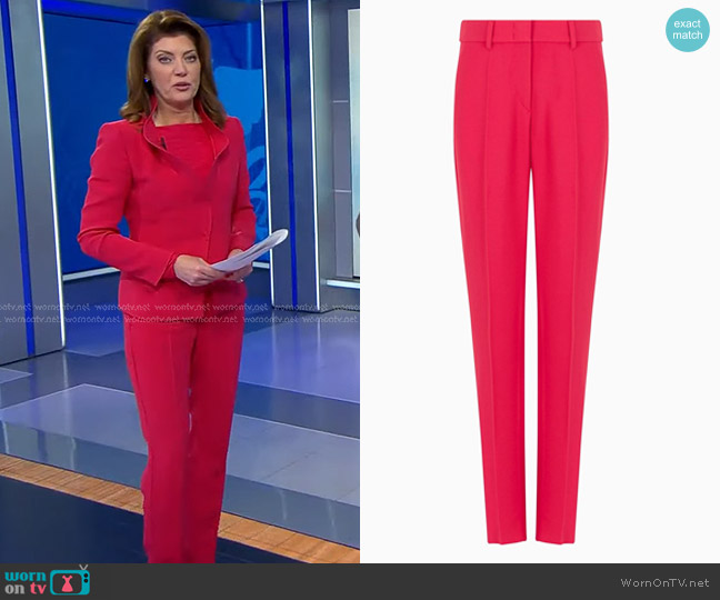Emporio Armani Cady crêpe Trousers worn by Norah O'Donnell on CBS Evening News