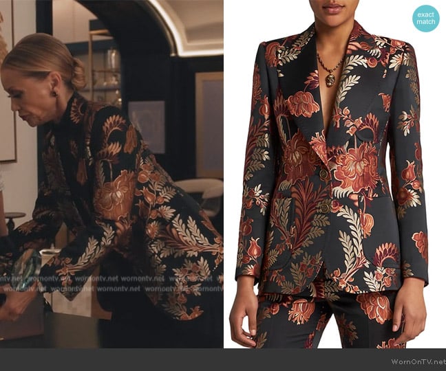 Floral Jacquard Jacket Etro worn by (Vanessa Williams) on Elsbeth