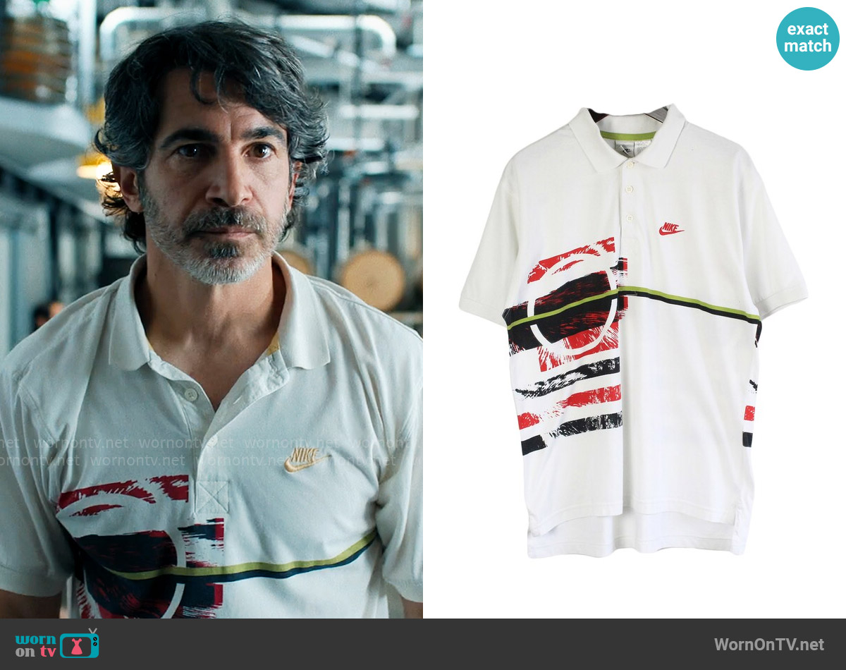 Nike Vintage Challenge Court 90s Agassi Polo Shirt worn by Nathan Bartlett (Chris Messina) on Based on a True Story