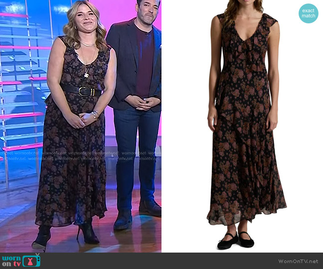 Polo Ralph Lauren Floral Sleeveless Georgette Dress in Sunset Bloom worn by Jenna Bush Hager on Today