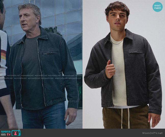 RSQ Denim Workwear Jacket worn by Johnny Lawrence (William Zabka) on Cobra Kai