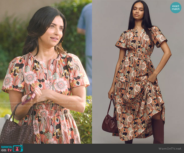 The Somerset Collection by Anthropologie Maxi Dress in Pink worn by Nora (Floriana Lima) on Greys Anatomy
