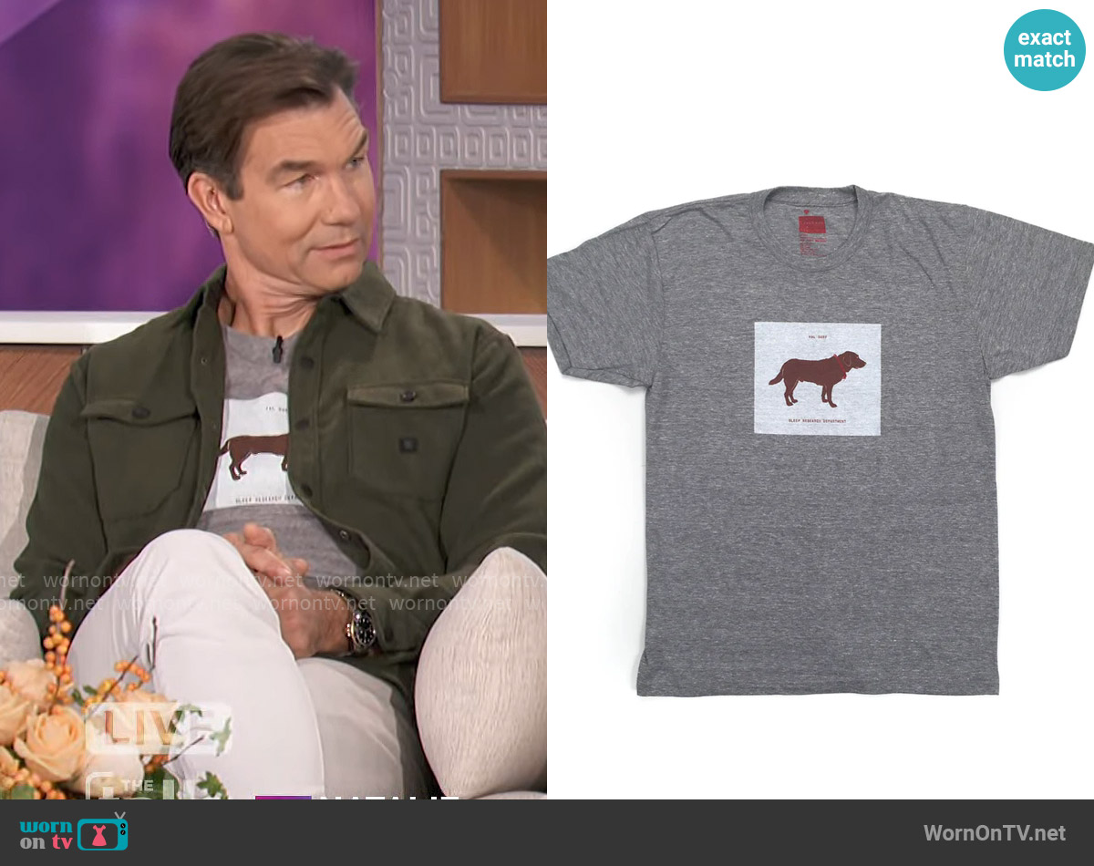 Val Surf Sleep Research Department T-shirt worn by Jerry O'Connell on The Talk