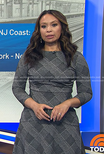 Adelle’s grey plaid dress on Today