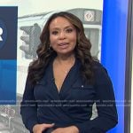 Adelle’s navy wrap dress on Today