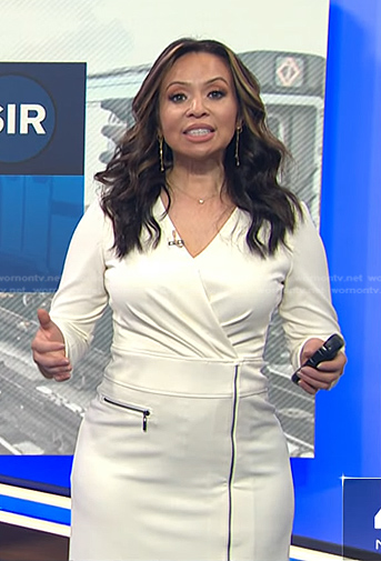 Adelle’s white zipper dress on Today