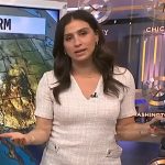 Angie Lassman’s light beige tweed dress on NBC News