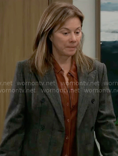 Alexis’ plaid blazer on General Hospital