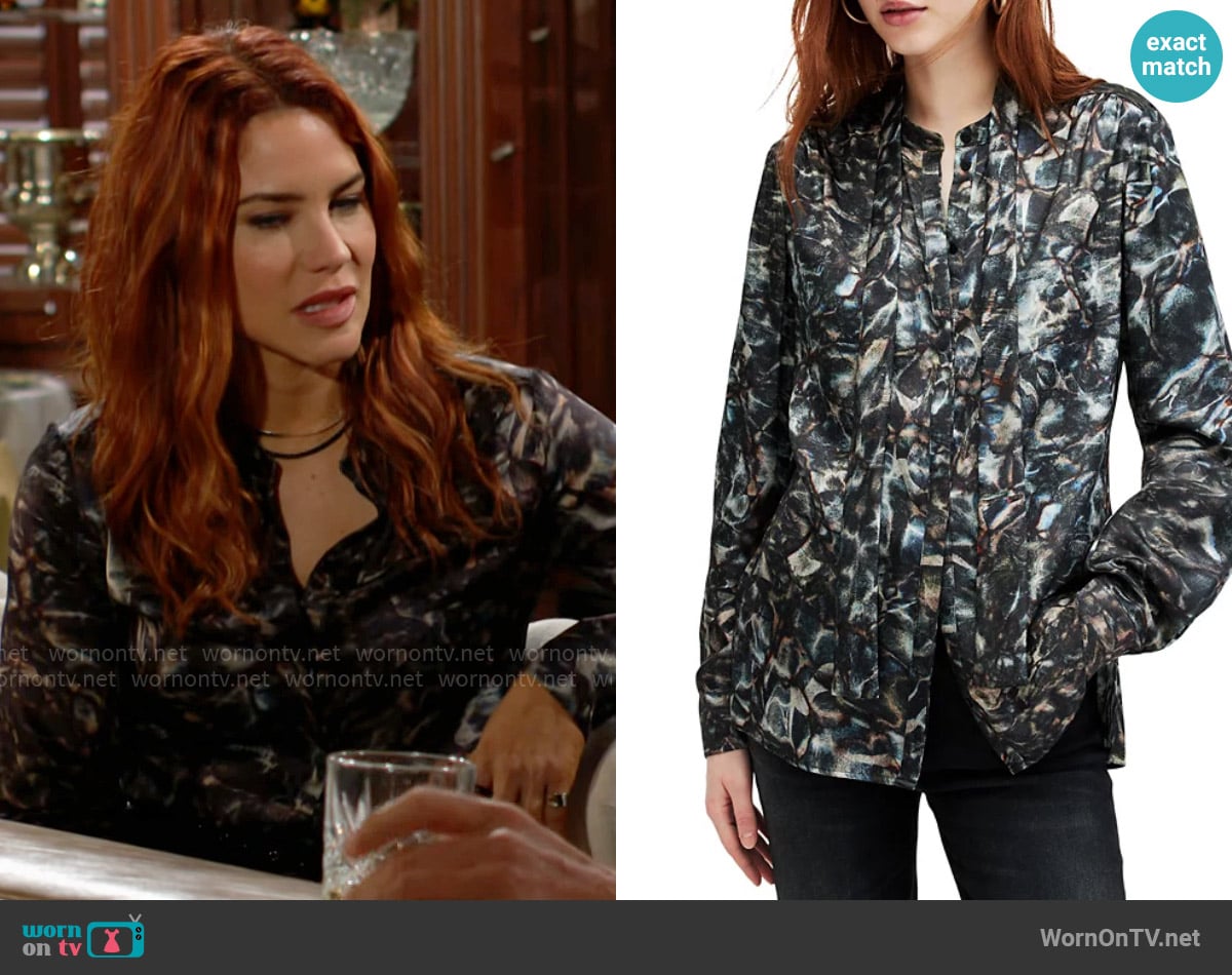 All Saints Toni Caladesi Shirt worn by Sally Spectra (Courtney Hope) on The Young and the Restless