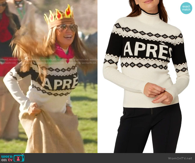 Alp N Rock Aurora II Fair Isle Mock Neck Sweater worn by Britani Bateman on The Real Housewives of Salt Lake City
