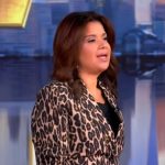Ana’s leopard print blazer and pants on The View