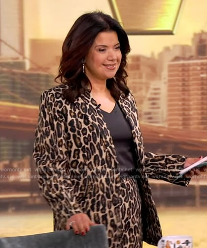 Ana’s leopard print blazer and pants on The View