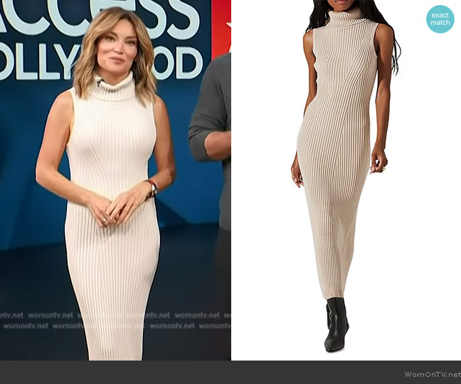 ASTR the Label Channary Turtleneck Sweater Dress worn by Kit Hoover on Access Hollywood