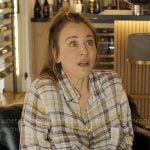 Ava’s brown and yellow plaid shirt on Based on a True Story