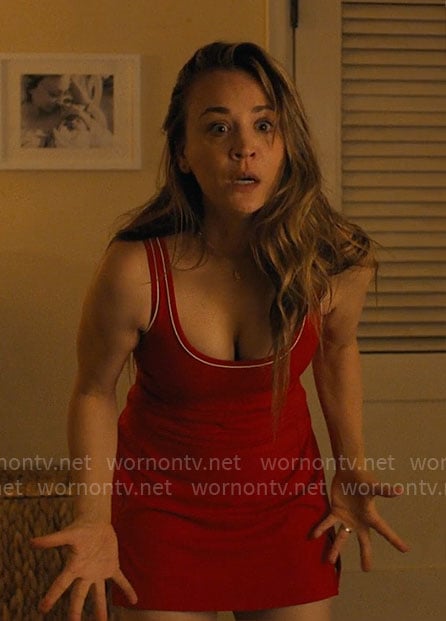 Ava’s red tennis dress on Based on a True Story