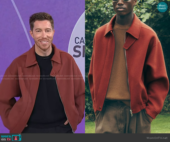 Awet Aziz Jacket in Rust worn by Shaun White on Today