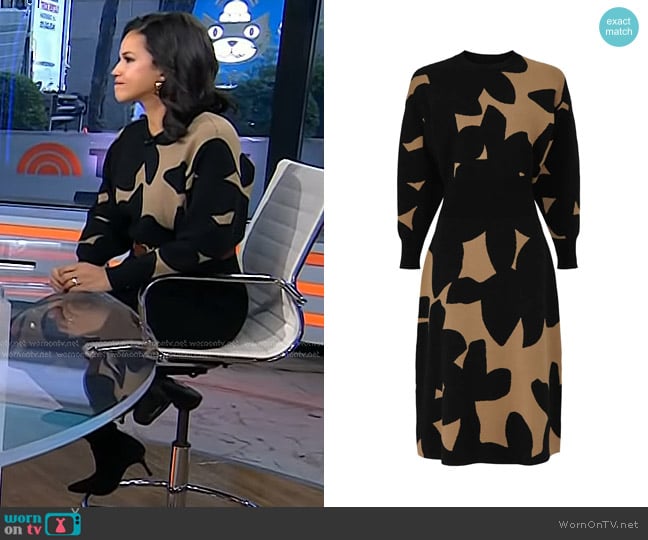 Boss Fanettie Sweater Dress worn by Laura Jarrett on Today