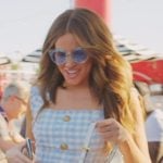 Brynn’s blue tweed check mini dress on The Real Housewives of New York City