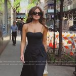 Brynn’s black strap dress and bag on The Real Housewives of New York City