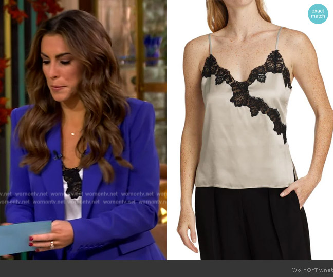 Cosette Lace-Trim Silk Camisoleby Cami NYC worn by Alyssa Farah Griffin on The View