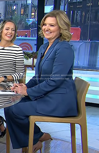 Christine’s blue blazer and pant suit on Today