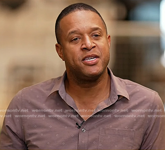 Craig Melvin’s pink dot print shirt on Today