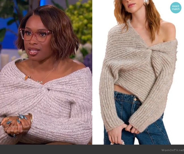 Cult Gaia Lea Twist Sweater worn by Jennifer Hudson on The Jennifer Hudson Show