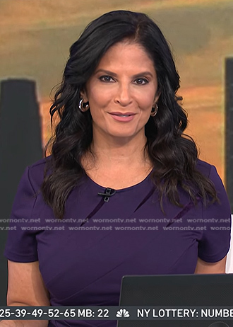 Darlene’s purple velvet inset dress on Today