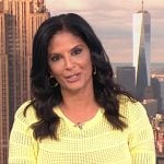 Darlene’s yellow short sleeve knit dress on Today