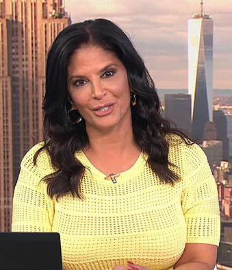 Darlene’s yellow short sleeve knit dress on Today