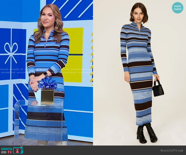 Derek Lam 10 Crosby Taryn Zip Wool Sweater Dress worn by Lori Bergamotto on Good Morning America
